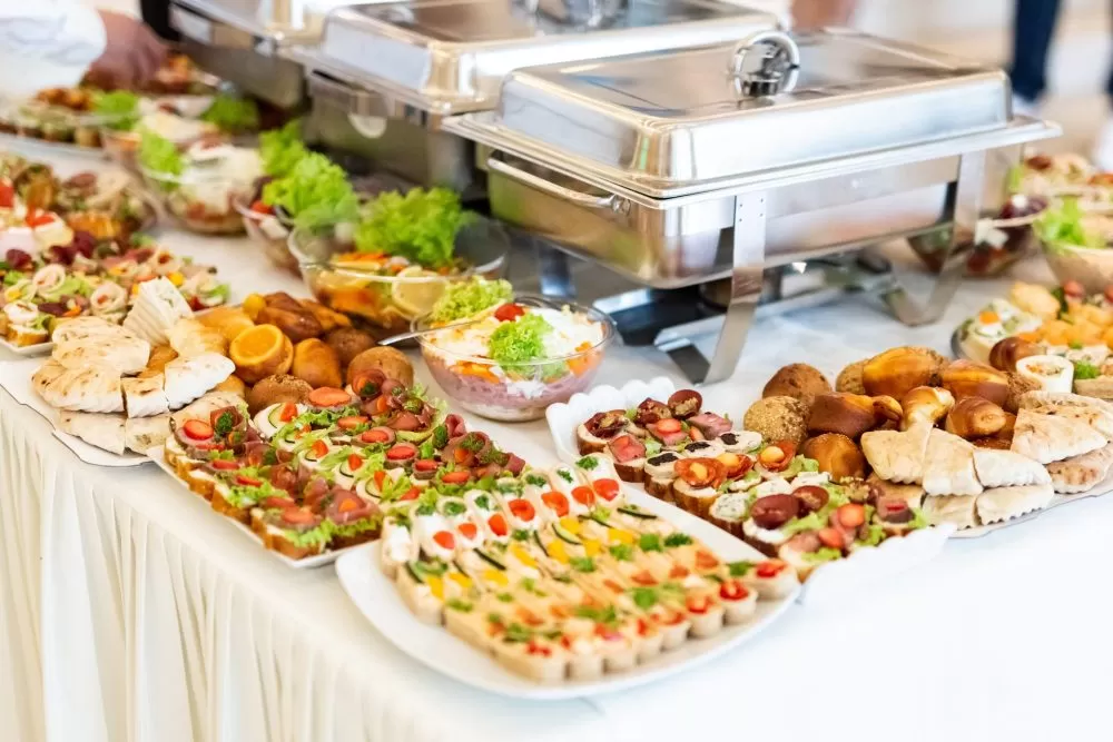 Delicious spread provided by our corporate event catering services